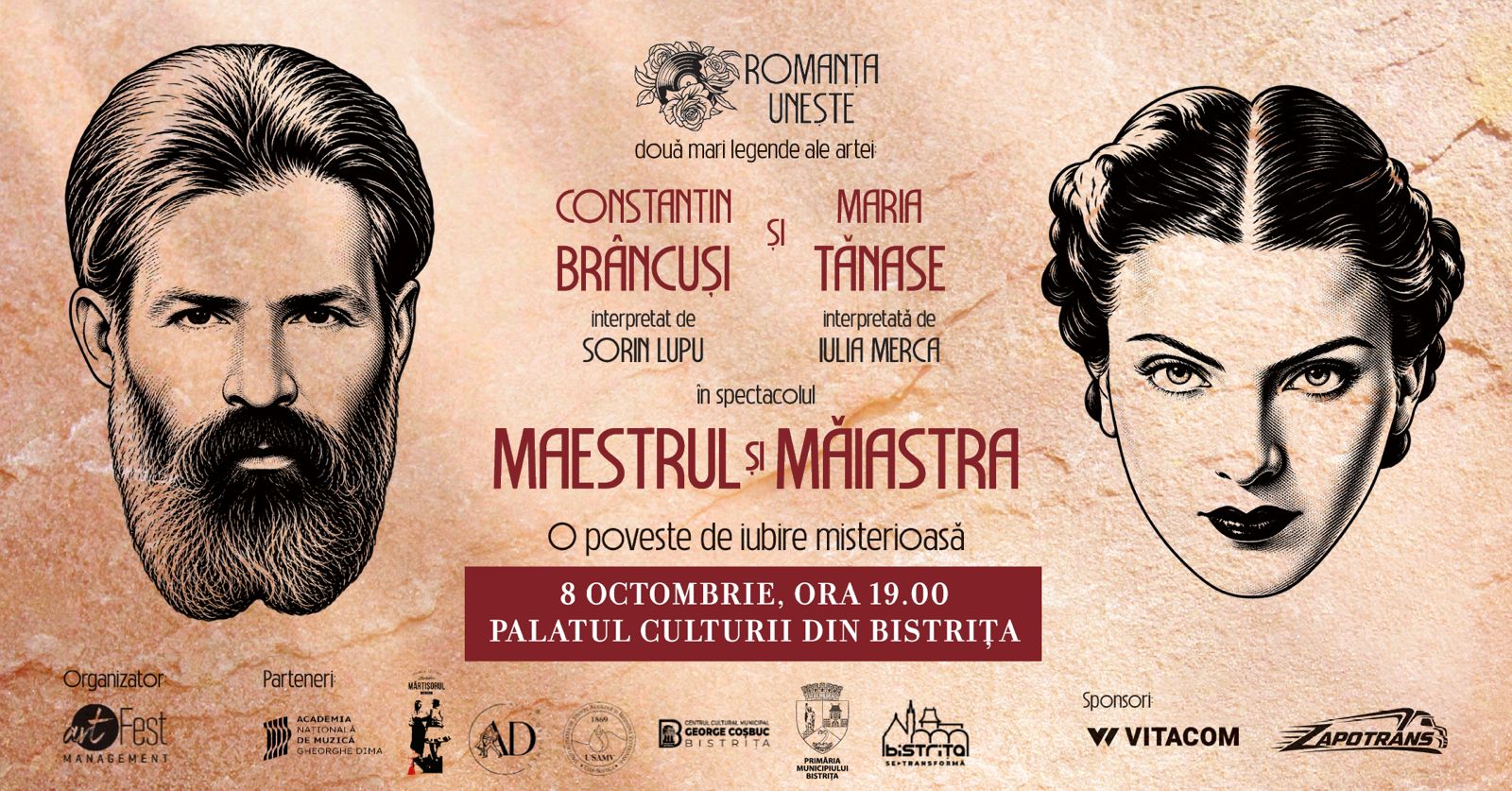MAESTRUL ȘI MĂIASTRA, 8 octombrie ora 19.00, Palatul Culturii din Bistrița